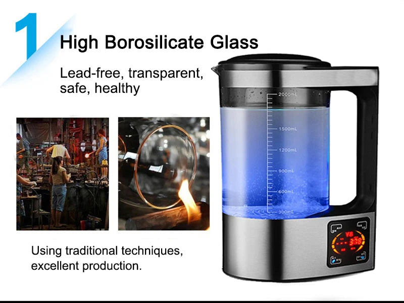 Water Ionizer Machine 2L Electric Hydrogen Rich Water Kettle Machine Water filter Drink Hydrogen Water Generator