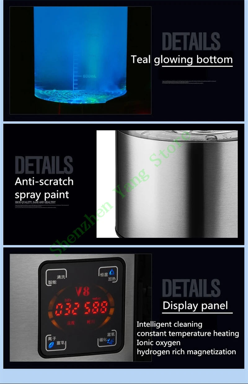 Water Ionizer Machine 2L Electric Hydrogen Rich Water Kettle Machine Water filter Drink Hydrogen Water Generator