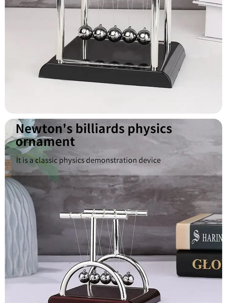 Newton's Cradle Balance Steel Ball Desktop Toy Stress Relief Gift Home Decoration Ideal for Physics Science Education