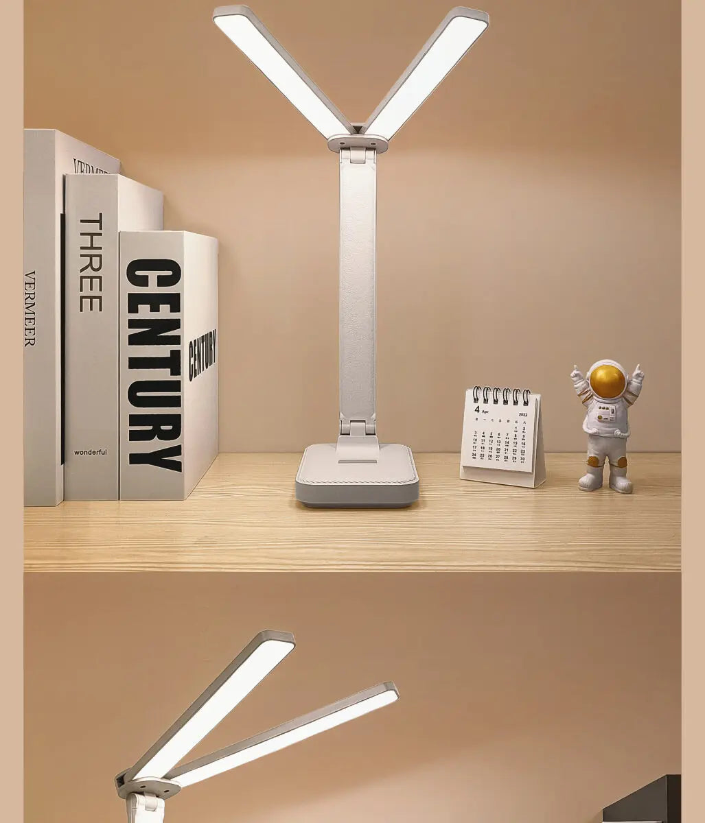 LED Desk Lamp 3 Levels Dimmable Touch Night Light USB Rechargeable Eye Protection Foldable Table Lamp For Bedroom Bedside Desk