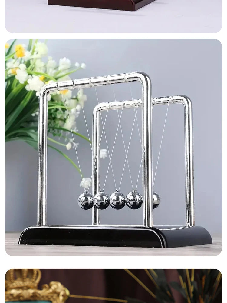 Newton's Cradle Balance Steel Ball Desktop Toy Stress Relief Gift Home Decoration Ideal for Physics Science Education