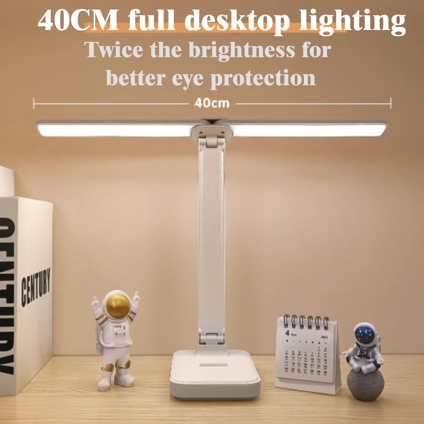 LED Desk Lamp 3 Levels Dimmable Touch Night Light USB Rechargeable Eye Protection Foldable Table Lamp For Bedroom Bedside Desk