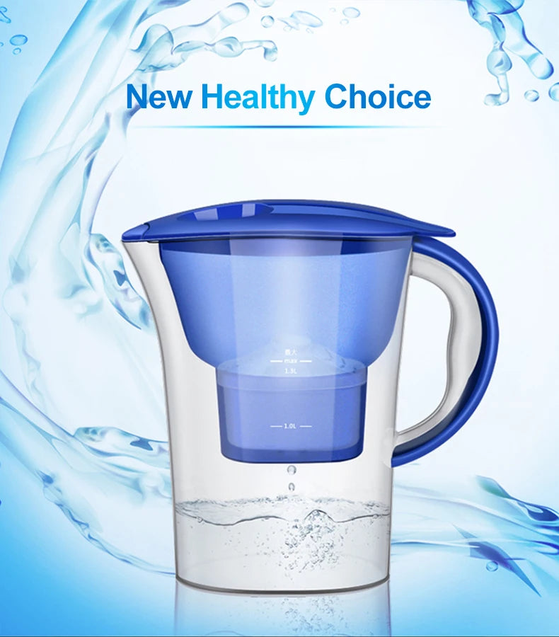 Yunchi 2.5L Capacity Water Filter Mineral Alkaline Water Pitcher Filtration System For Brita Maxtra Water Filter Cartridge