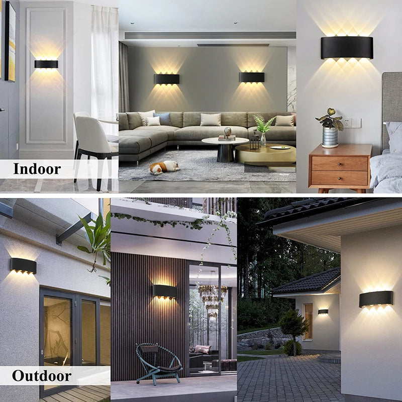 Modern LED Wall Light for Outdoor Indoor Use 2W-10W White Black Version for Home Garden Bedroom Corridor