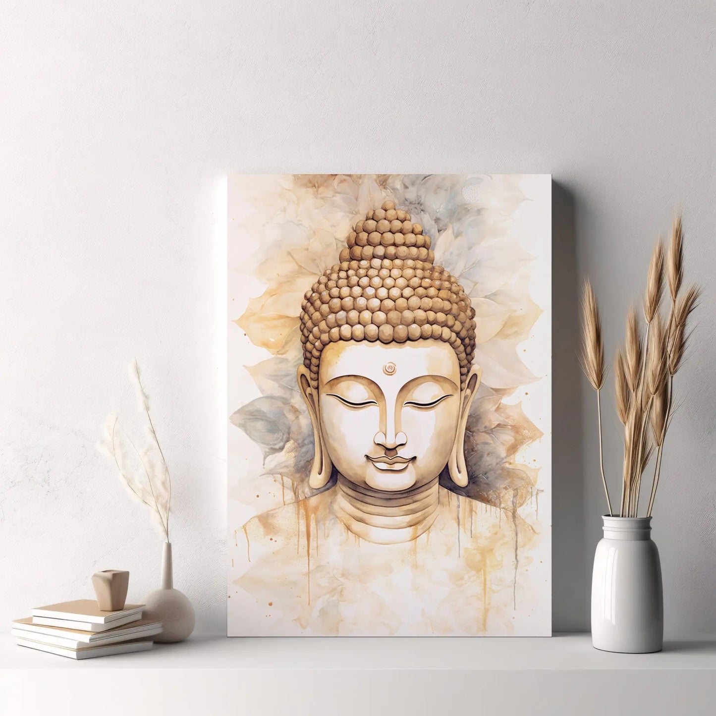 Nordic Tree of Life & Buddha Canvas Prints Modern Buddhist Lotus & Tai Chi Yoga Wall Art Poster for Living Room Spiritual Decor