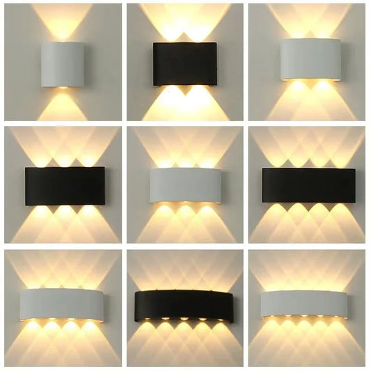 Modern LED Wall Light for Outdoor Indoor Use 2W-10W White Black Version for Home Garden Bedroom Corridor