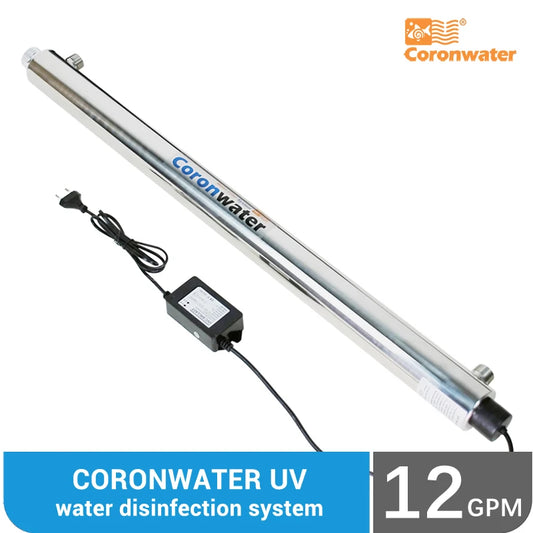 Coronwater SS304 12 GPM UV Sterilizer Disinfection System CE, RoHS for Water Purification