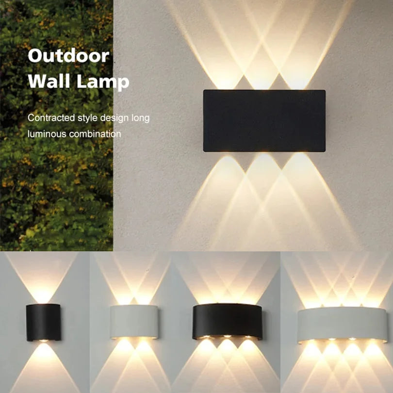 Modern LED Wall Light for Outdoor Indoor Use 2W-10W White Black Version for Home Garden Bedroom Corridor