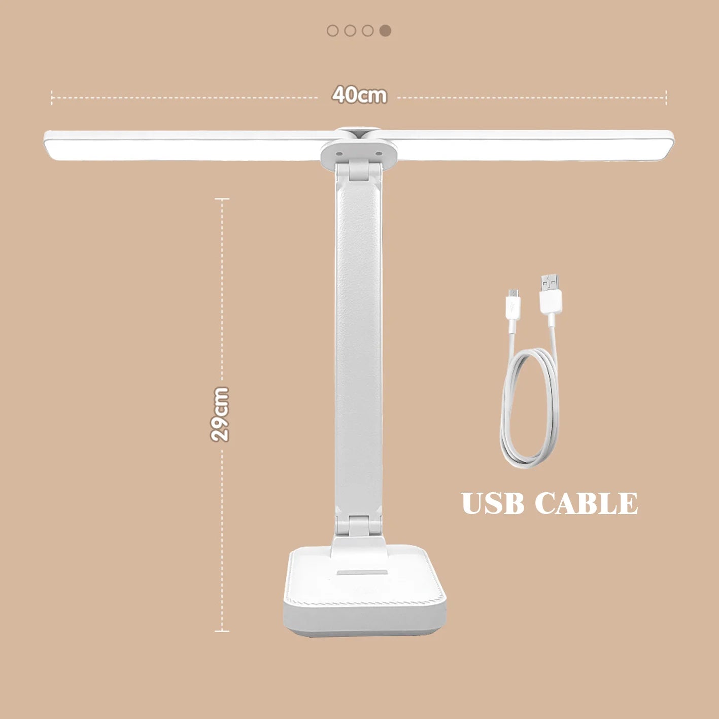 LED Desk Lamp 3 Levels Dimmable Touch Night Light USB Rechargeable Eye Protection Foldable Table Lamp For Bedroom Bedside Desk