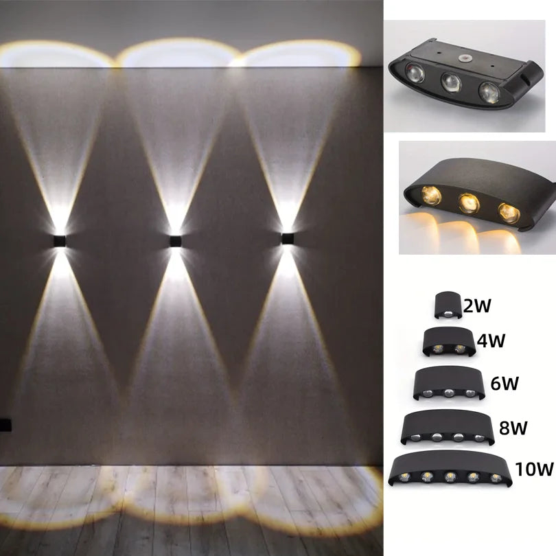 Modern LED Wall Light for Outdoor Indoor Use 2W-10W White Black Version for Home Garden Bedroom Corridor