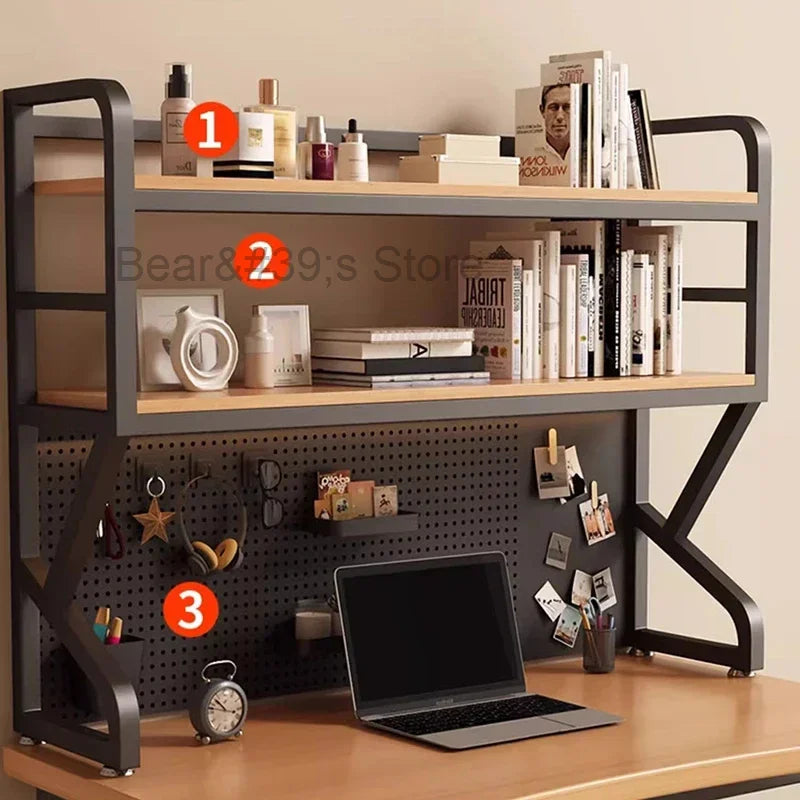 Multi-functional Bookcase Student Desk Storage Shelf Iron Multi-layer Simple Bookshelf for Home Furniture by DUTRIEUX