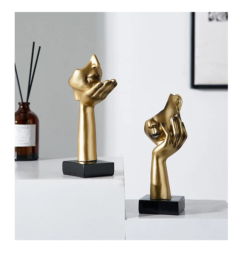 Nordic Abstract Resin Statue Miniature Figurine Art Crafts for Office Home Decoration Eye Catching Short and Unique