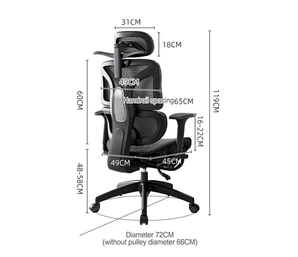 Ergonomic Office Chair with Waist Support 4D Armrests by TOOKFUN Swivel Lift Feature Home Furniture for Computer Gaming