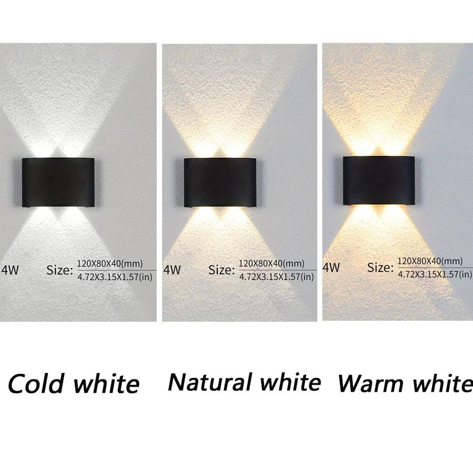 Modern LED Wall Light for Outdoor Indoor Use 2W-10W White Black Version for Home Garden Bedroom Corridor