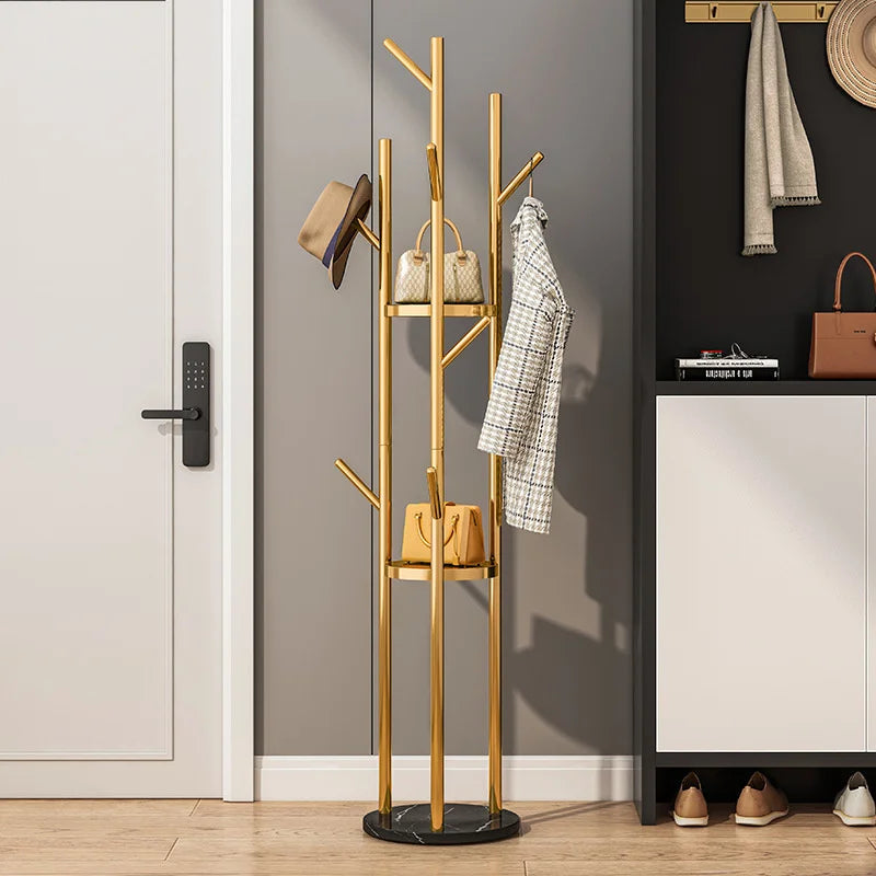 Light Luxury Standing Coat Rack Modern Simplicity Bedroom Home Clothes Hooks for Hallway Eye Catching Short Length