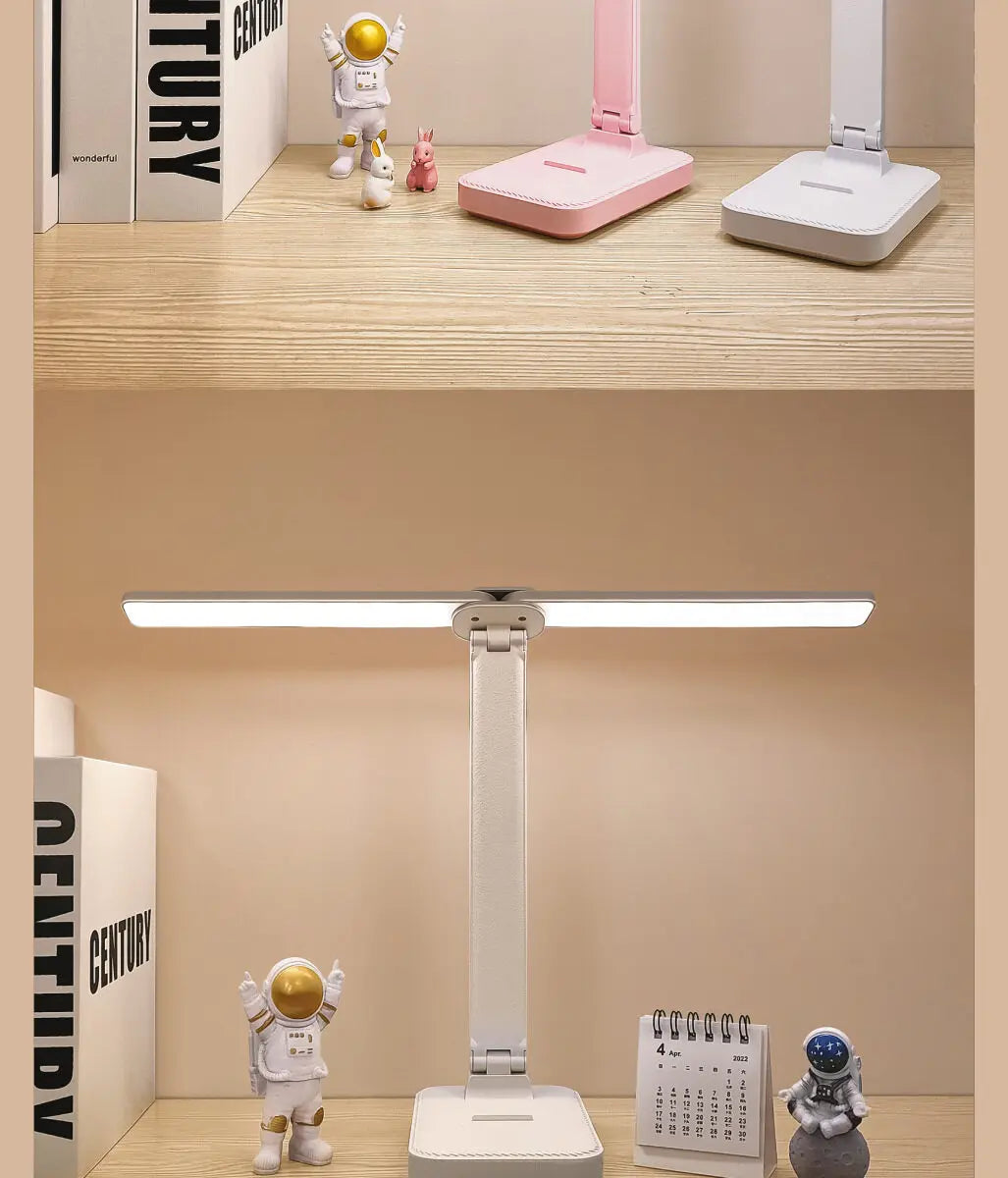 LED Desk Lamp 3 Levels Dimmable Touch Night Light USB Rechargeable Eye Protection Foldable Table Lamp For Bedroom Bedside Desk